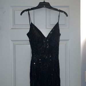 Windsor black sequin maxi dress